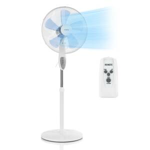 Klarstein Summerjam, stojanový ventilátor, 41 cm, 50 w, 3 stupně rychlosti, průtok vzduchu 69,18 m3/min., včetně dálkového ovladače, bílý