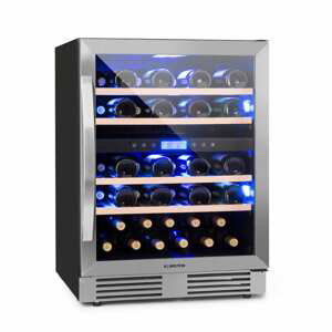 Klarstein Vinovilla Duo43 dvouzónová chladnička na víno, 129 l, 43 lahví, 3 barvy, skleněné dveře