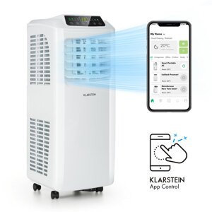 Klarstein Pure Blizzard Smart 7k, mobilní klimatizace, 7000 BTU/2,1 kW, energetická třída A, dálkový ovladač