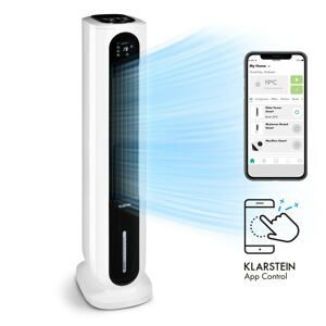 Klarstein Polar Tower Smart, ventilátor, ochlazovač vzduchu, 7 l, 85 W, dálkové ovládání, 5x chladicí box