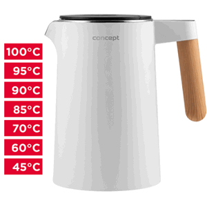 Concept Rychlovarná konvice s regulací teploty 1,5 l Salt  a  Pepper RK3300