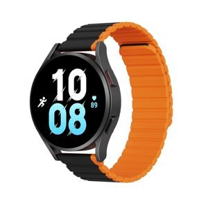 Dux Ducis Univerzální magnetický řemínek, Samsung Galaxy Watch 3 45mm / S3 / Huawei Watch Ultimate / GT3 SE 46mm (22mm LD Version), černo oranžový