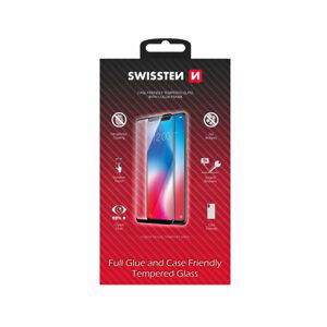 Swissten Full Glue, Color frame, Case friendly, Ochranné tvrzené sklo, Apple iPhone 15 Plus, černé