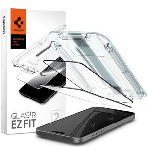 Spigen Glass.TR EZFit FC s aplikátorem, 2 kusy, Tvrzené sklo, iPhone 15, černé