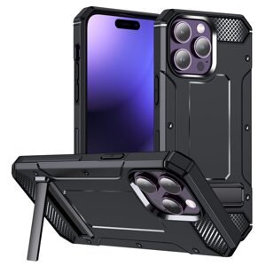 Techsuit Hybrid Armor Kickstand, iPhone 15 Pro Max, černý