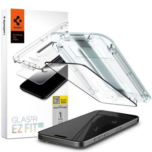 Spigen Glass.TR EZFit FC s aplikátorem, Tvrzené sklo, iPhone 15 Pro, černé