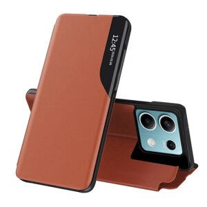 Eco Leather View Case, Xiaomi Redmi Note 13 5G, oranžové