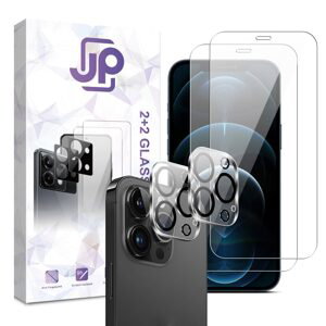 JP Combo pack, Sada 2 tvrzených skel a 2 sklíček na fotoaparát, iPhone 12 Pro