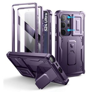 Dexnor 360 Kickstand Camprotector obal Samsung Galaxy S24 Ultra, fialový