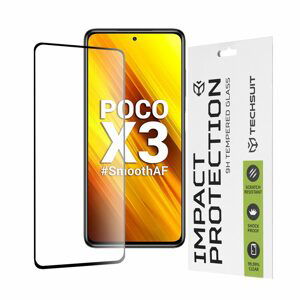 Techsuit 111D Tvrzené sklo, Xiaomi Poco X3 / Poco X3 NFC / Poco X3 Pro, černé