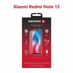 Swissten Full Glue, Color frame, Case friendly, Ochranné tvrzené sklo, Xiaomi Redmi Note 12, černé