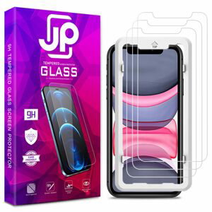 JP Long Pack Tvrzených skel, 3 skla na telefon s aplikátorem, iPhone 12