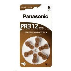 PANASONIC Zinkovzduchová baterie PR-312(41)/6LB AA 1,2V (Blistr 6ks)