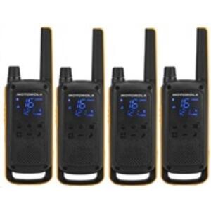 Motorola TLKR T82 Extreme Quadpack vysílačka (4 ks, dosah až 10 km), IPx4, černo/žlutá