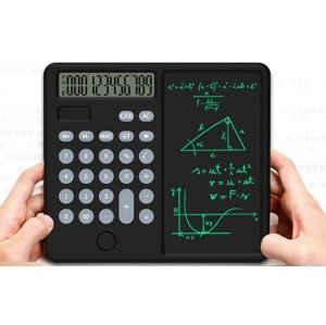 Kalkulacka solarna 6,5" + LCD zápisník jako poznámkový blok + Pero na psaní