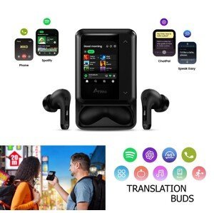 Překladač jazyků do ucha - sluchátka pro překlad IKKO ActiveBuds - podpora 45 jazyků s Wifi /4G SIM + Chat GPT