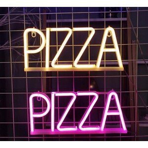 PIZZA - LED neonový reklamní poutač neonová reklama na zeď