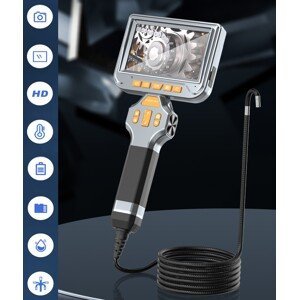 Endoskop 2 kloubový elektricky rotační s HD + auto zaostřování + 5" displej + 6mm kamera s LED + nahrávání na micro SD