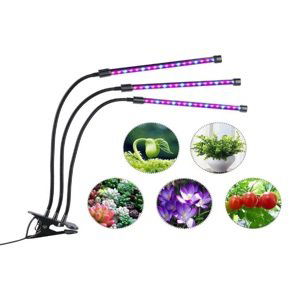 LED Grow lampa s trojitou hlavicí pro podporu růstu 27W (9x3W)