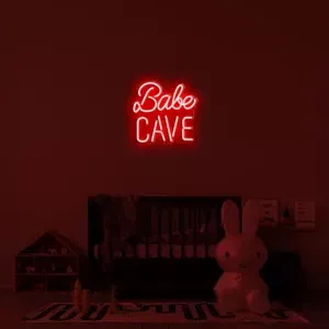 3D LED nápisy na zeď do interiéru - Babe cave 50 cm