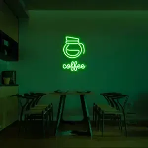 LED svítící nápis na zeď COFFEE - neonové logo 75 cm