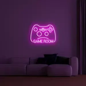 Svítící logo NEON LED tabule - motiv GAMER 75 cm