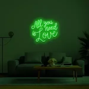 LED svítící nápis 3D ALL YOU NEED IS LOVE 50 cm