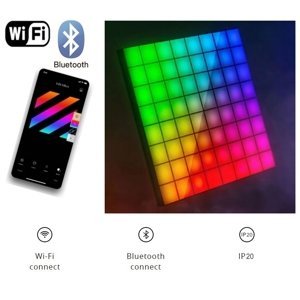LED svítící programovatelný čtverec 7x (20x20cm) - Twinkly Squares RGB + BT + Wi-Fi