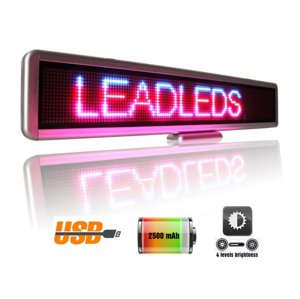 Stylový tříbarevný LED panel s běžícím textem - 56 cm x 11 cm