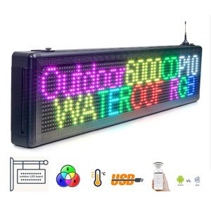 Outdoor Wifi LED světelná tabule 7 barevná RGB - 103cm x 23cm