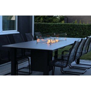 Jídelní stůl s ohništěm plynovým 2v1 - Luxusní stolek do zahrady či terasu