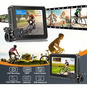 Kamera na kolo zadní SET - FULL HD Kamera + 4,3" Monitor s nahráváním na micro SD