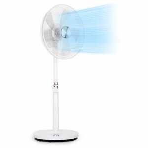 Klarstein Clear Stream, stojanový ventilátor, 16 ", 28 W, 3120 m3/h, oscilace: 90 °, bílý