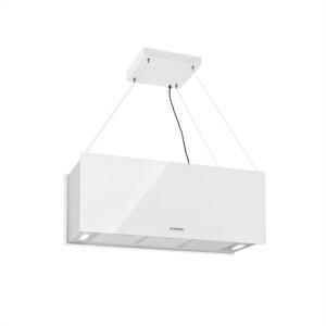 Klarstein Kronleuchter XL, ostrůvkový odsavač par, 90 cm, cirkulace, 590 m³/h, LED, dotykový displej, bílý