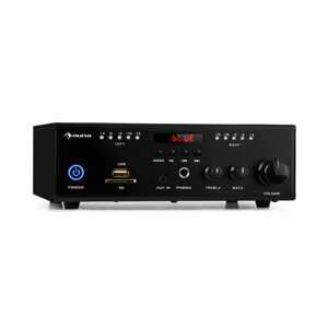 Auna Amp4 BT SE, mini stereo zesilovač, bluetooth, dálkové ovládání, černý