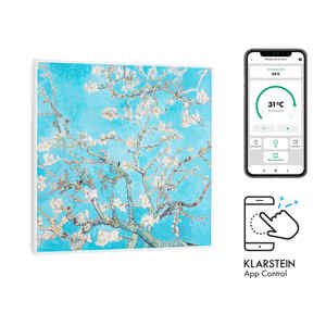 Klarstein Wonderwall Air Art Smart, infračervený ohrievač, 60 x 60 cm, 350 W, aplikácia, mandlový květ