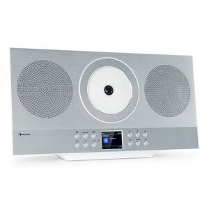 Auna Silver Star Swing, vertikální stereo systém, CD-HiFi-přijímač, zesilovač, internetové/DAB+/FM rádio, CD přehrávač, WiFi