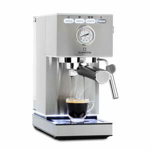 Klarstein Pausa, kávovar na espresso, 1350 W, tlak 20 bar, nádržka na vodu: 1,4 litru, nerezová ocel