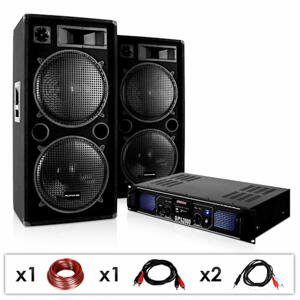 Electronic-Star DJ PA systém "DJ-42", zesilovač, reproduktor 3000W