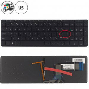 HP ENVY 15-k002ne klávesnice