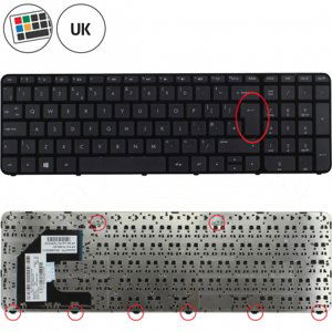 HP 15-B052S klávesnice