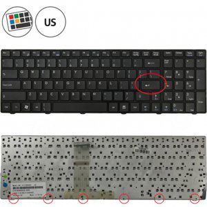 MSI CR720X klávesnice