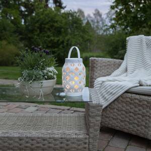 STAR TRADING LED lucerna Flame Lantern, bílá, výška 23 cm