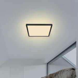 Globo LED stropní světlo Sapana, hranaté, stmívací černá