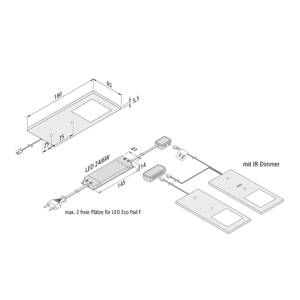 Hera LED podhledové světlo Eco-Pad F 2ks 4 000K černá