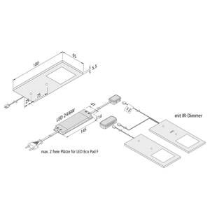 Hera LED podhledové světlo Eco-Pad F 2ks 4000K hliník