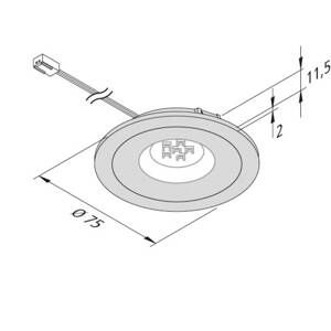 Hera LED podhledové světlo AR 68 4W černá 2 700K