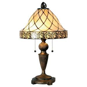 Clayre&Eef Stolní lampa Diamond v Tiffany stylu 62 cm