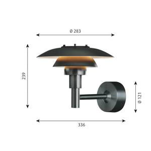 Louis Poulsen Louis Poulsen PH 3-2 1/2 nástěnné světlo nerez