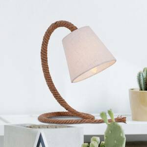 Näve Stolní lampa Rope textilní stínidlo a lano